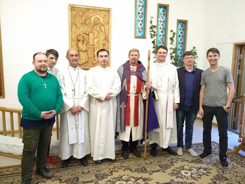 Члены протестантской Церкви Ингрии (ЕЛЦИ) во главе с епископом Церкви - Иваном Лаптевым