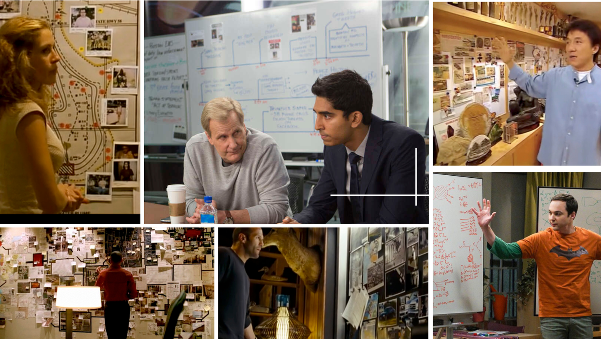 Примеры визуальных стен из фильмов и сериалов