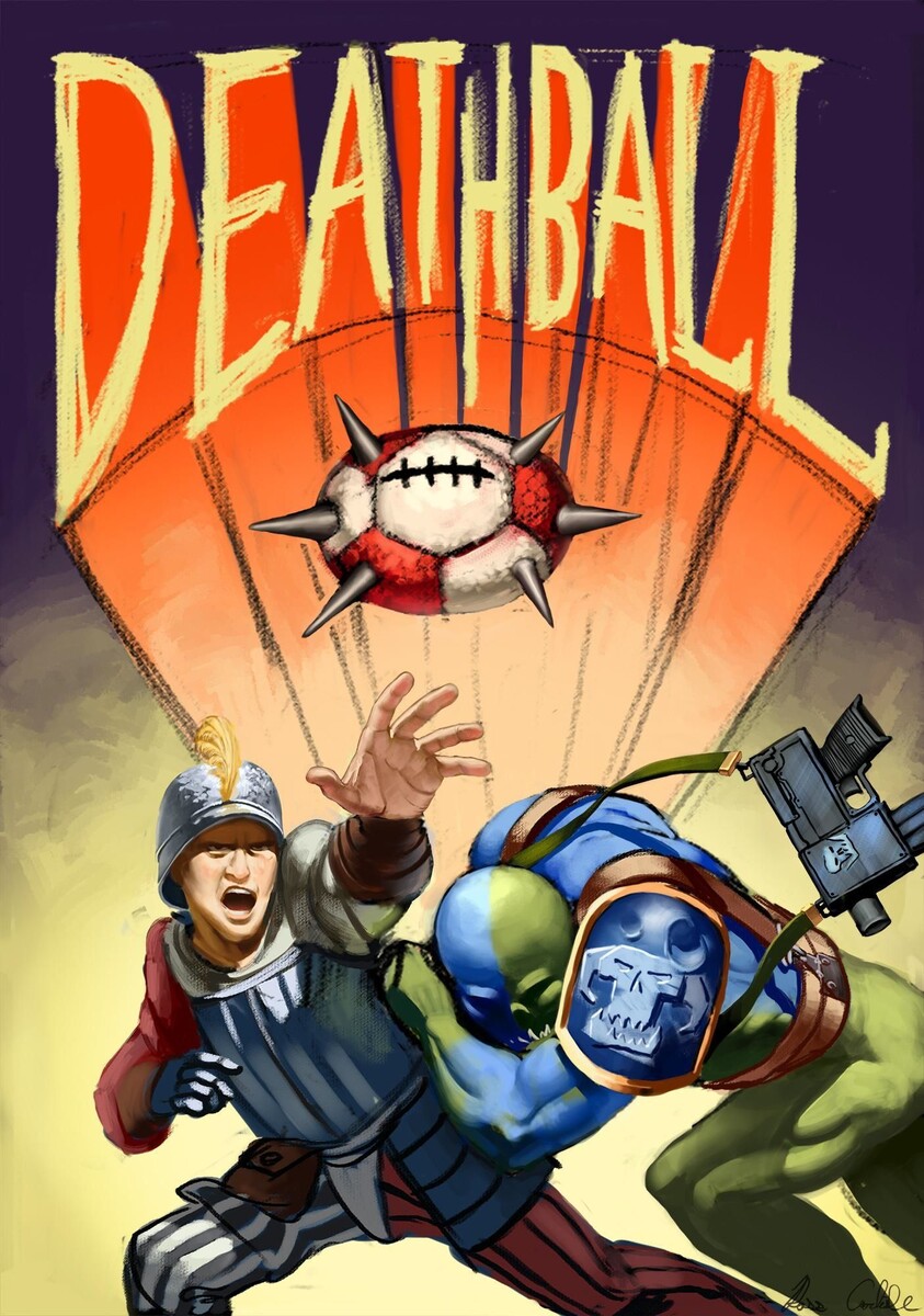Обложка DeathBall от OPR. Как видите, изначально игра предлагала нам свести вместе персонажей разных вселенных. Собственно, в итоге так и вышло. Команды могут состоять из кого угодно.