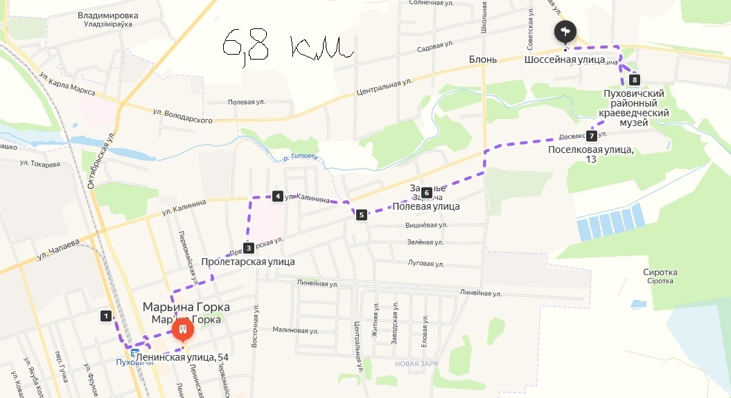 Схема маршрута.