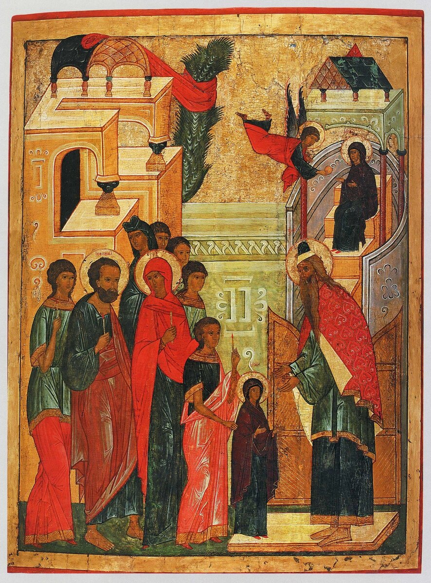 Икона Сретения ХV в. Новгород