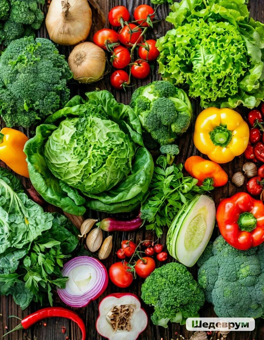 Свежие овощи и зелень