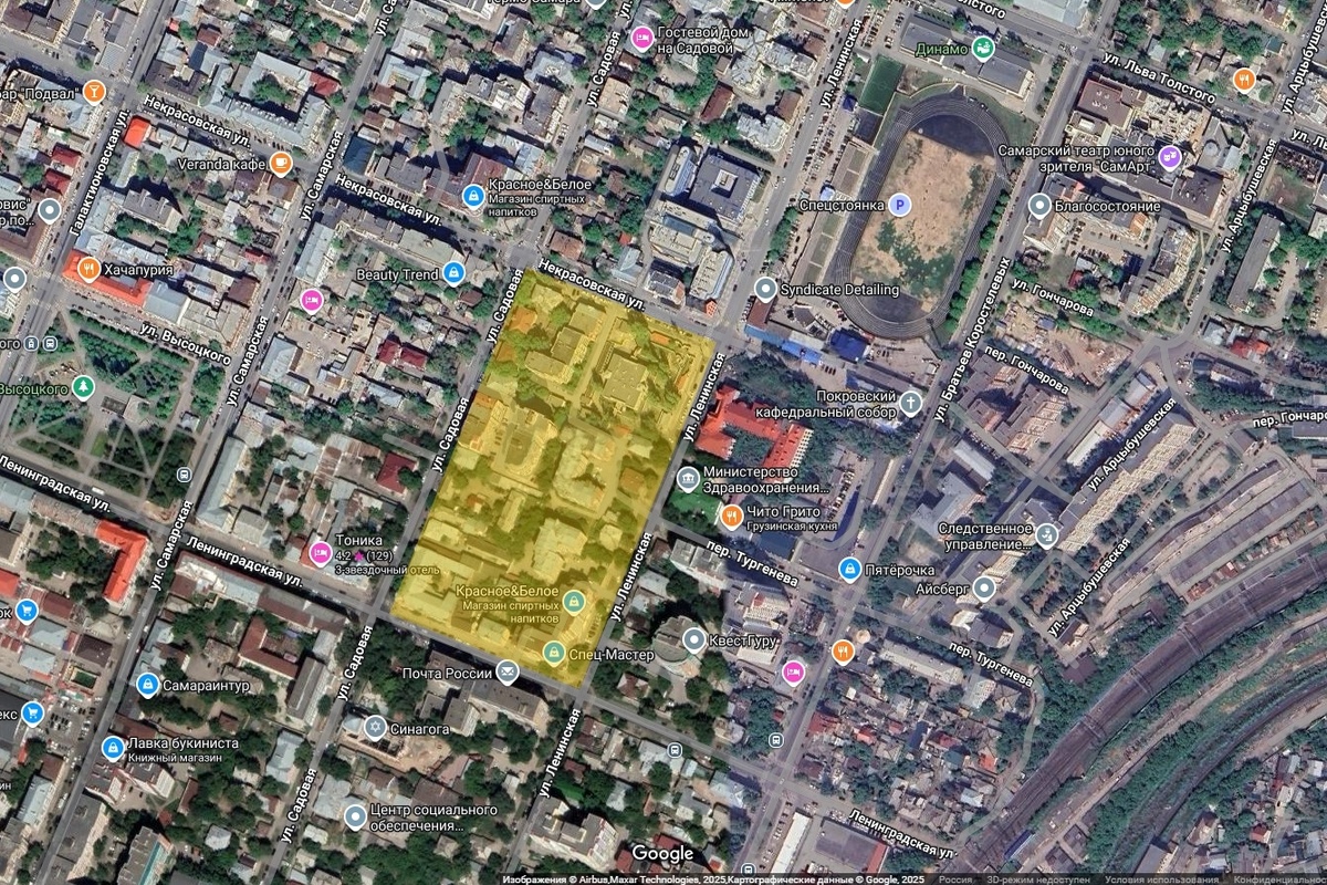 Квартал №54 на карте современной Самары