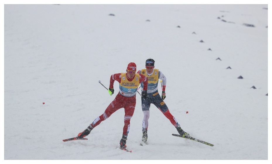    Большунов и Клебо всегда ведут ожесточенную борьбу на лыжне. Фото: Global Look Press