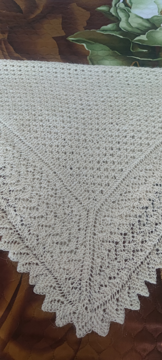 фото и работа автора. Оренбургский пуховый платок