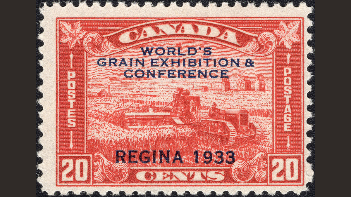 1. Канада, 1933 год, № 173. Железнодорожные зернохранилища, Всемирная выставка и конференция по зерновым культурам, Регина.