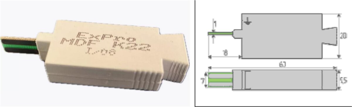 Источники изображения: внешний вид - www.wildberries.ru;    Габариты - Каталог «Модули кроссовой защиты ExPro MDF». НПО «Инженеры электросвязи», 2004.