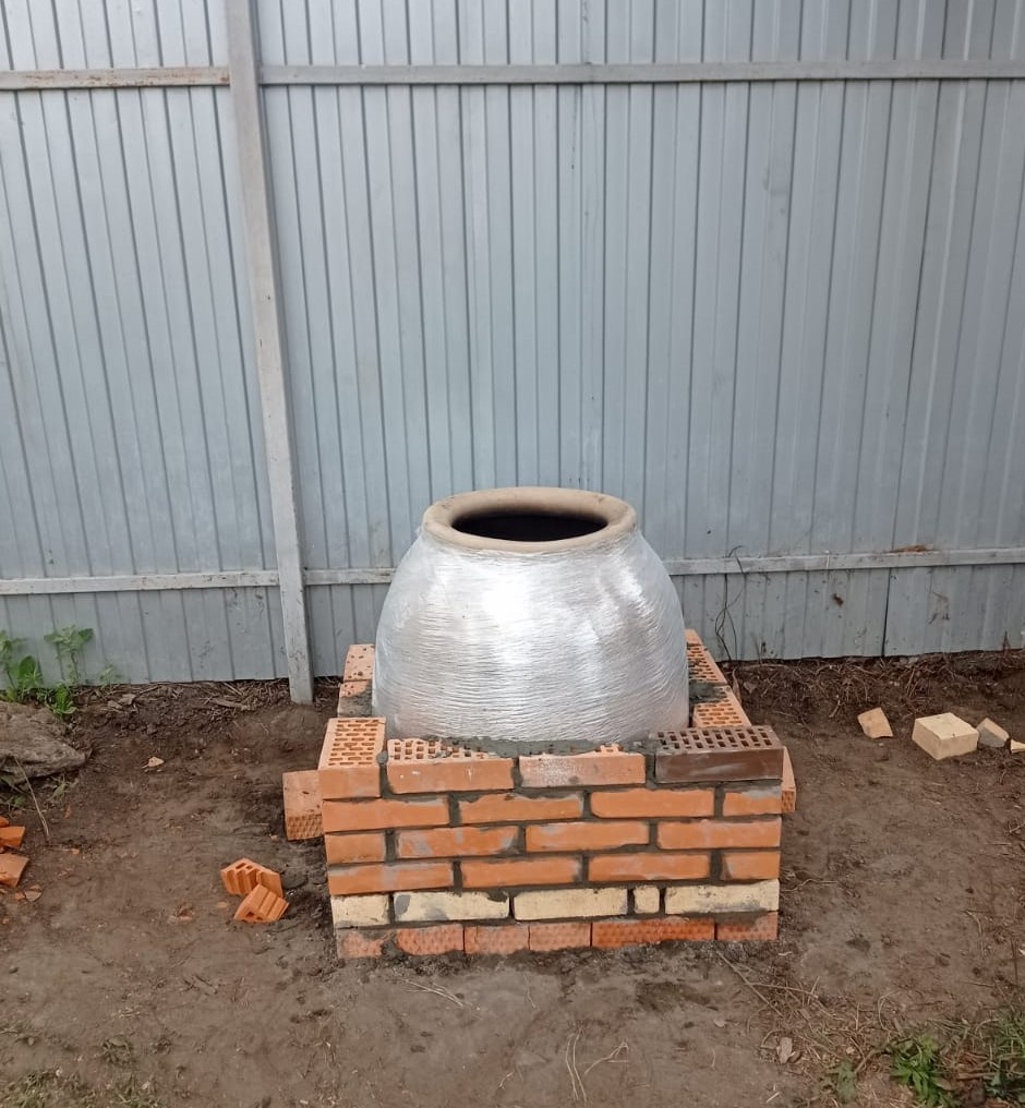 Установка тандыра и облицовка