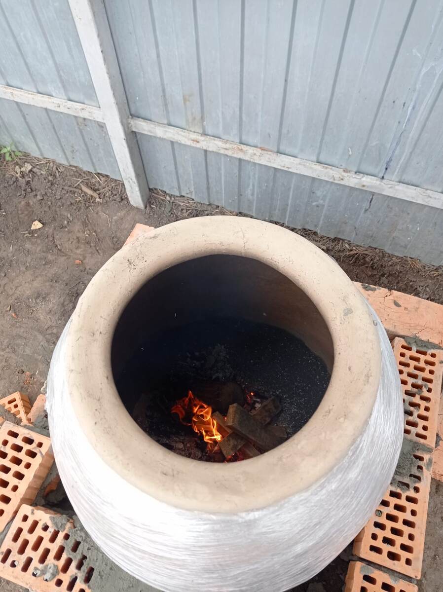 Обжиг тандыра