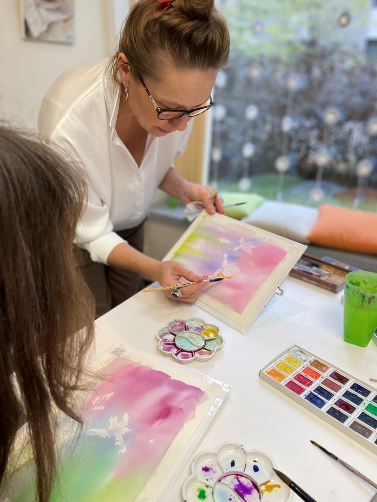 Мастер-класс "Акварель без карандаша"