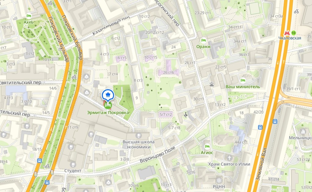 расположение отеля с сайта 2гис