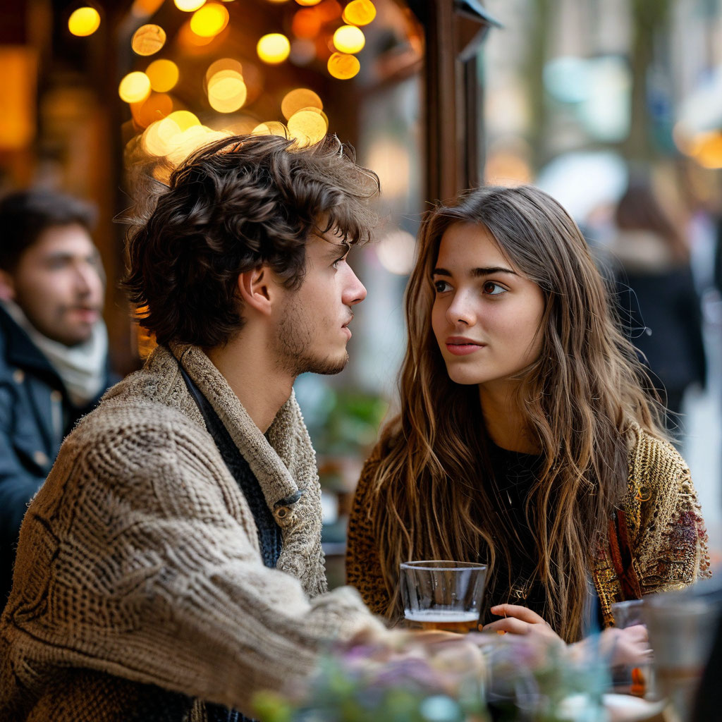 Иллюстрирует односторонний интерес в общении.