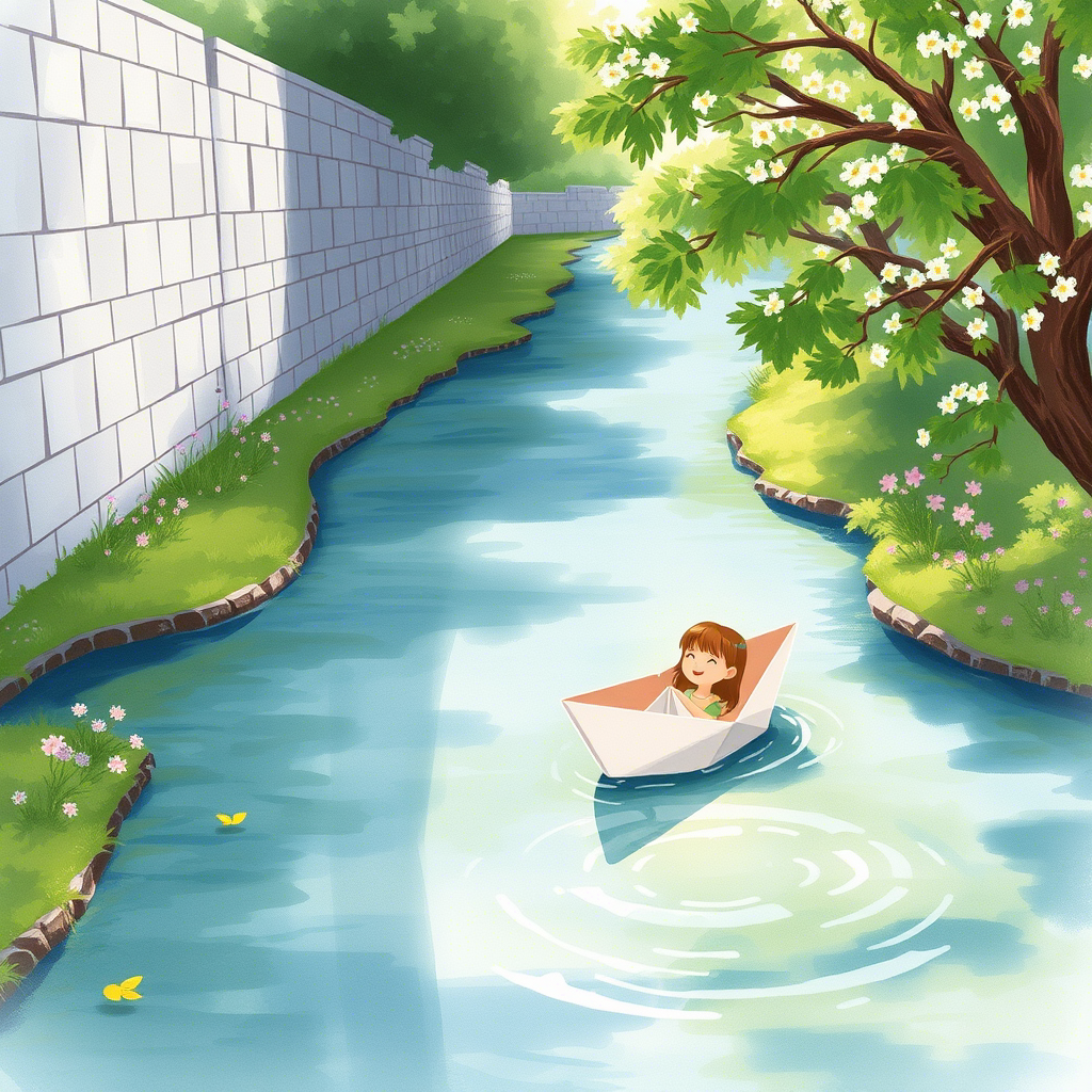 Промт автора: Река и берега