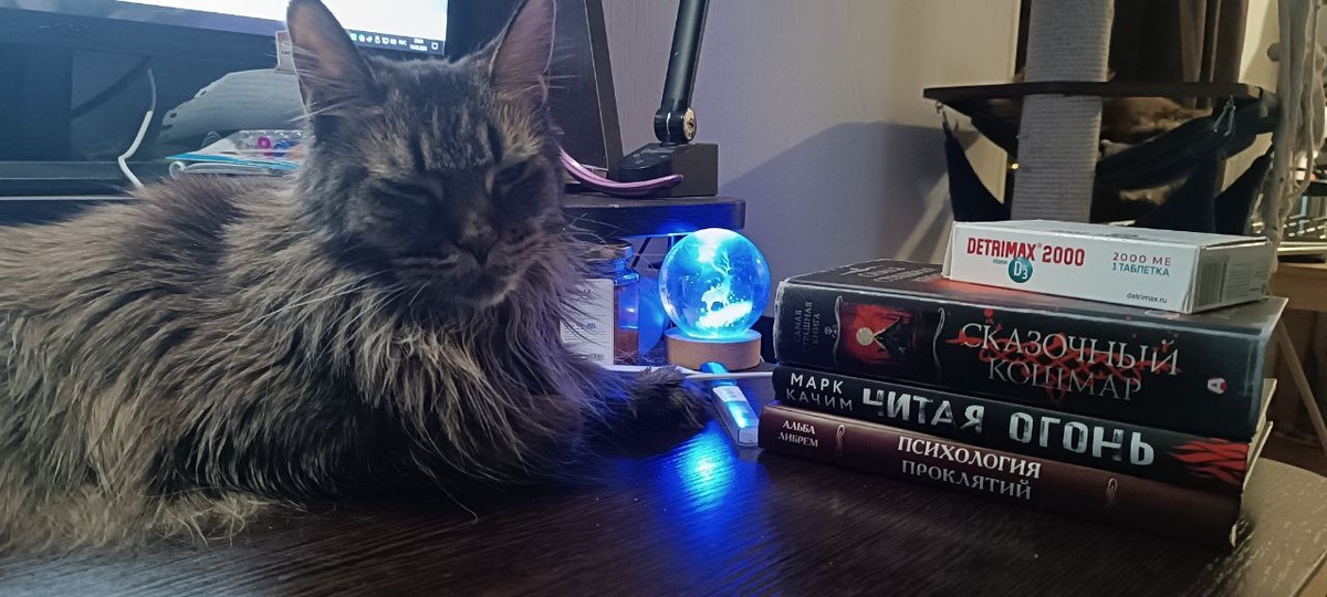 Вот такие книговые у неё, рядом со мной стоят