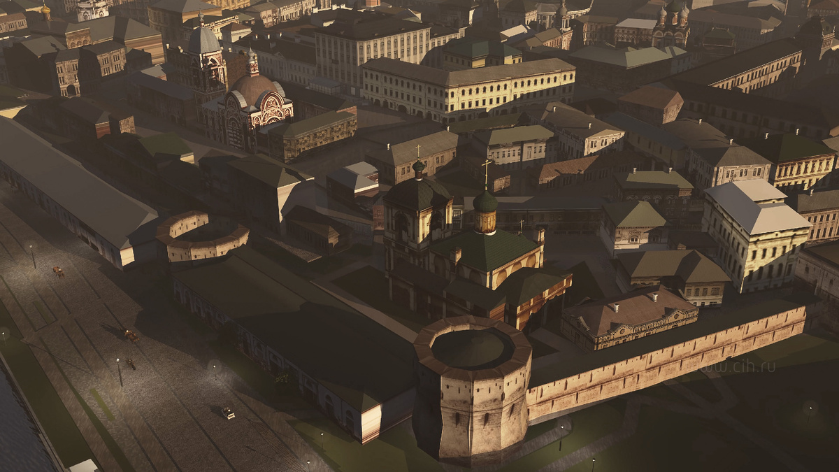 Наугольная башня и Китайгородская стена, 3D реконструкция