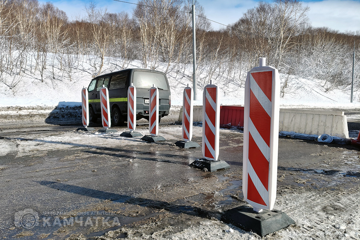 Фото: дорога через Смотровую площадку по улице Высотная перекрыта