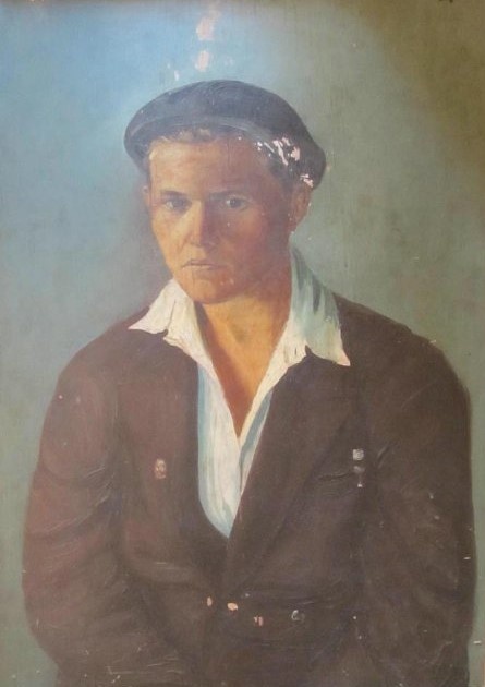 Вл.А.Серов. Портрет рабочего. 1931. Тихвинский историко-мемориальный и архитектурно-художественный музей.