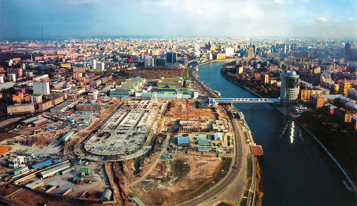 Стройка Москва Сити 1995 год.
