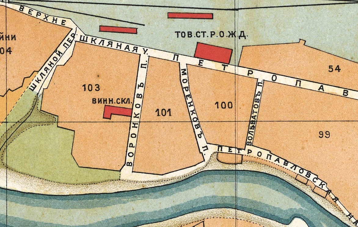 Фрагмент плана Смоленска 1916 г.