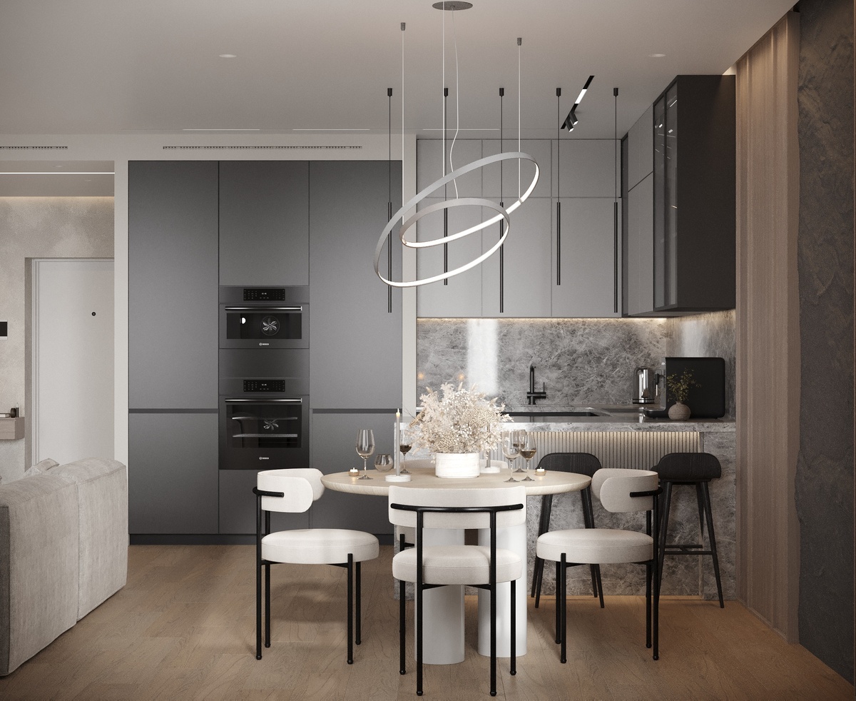 А вот обеденная группа изменилась сильно. Фактически, сохранился только состав зоны и основные формы.