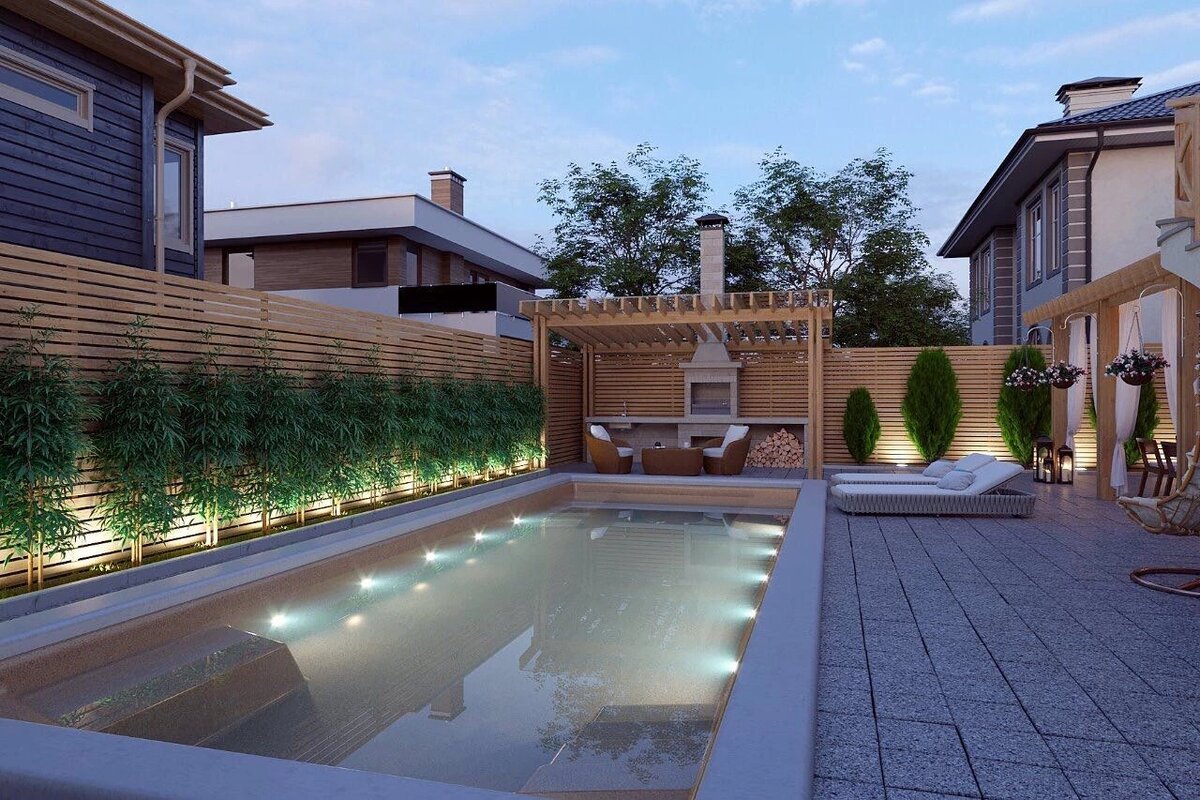 Композитный бассейн Minipool 4530 с прожекторами подводного освещения