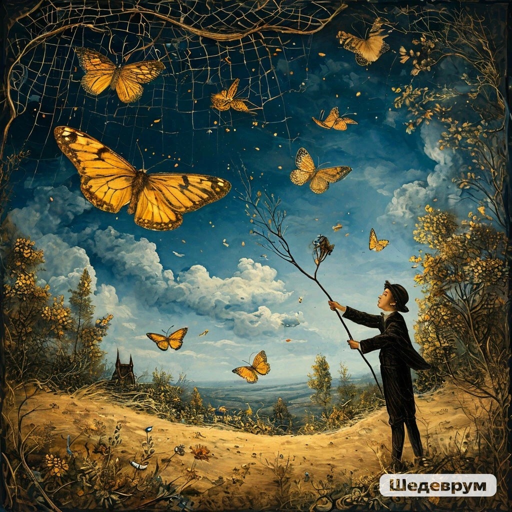 Поэт с сачком и мотыльки.