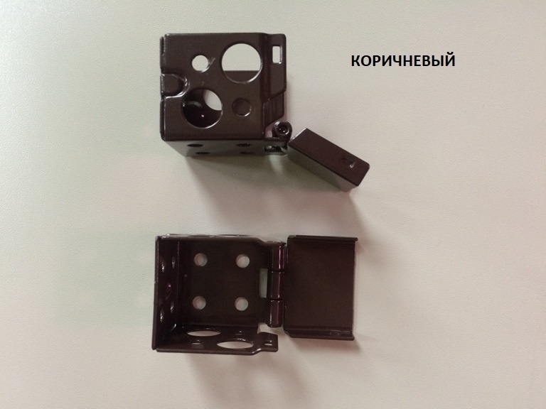 2шт Кронштейн торцевой крепеж для деревянныx жалюзи, металл (коричневый)  Арт. kr-dz1