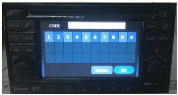 Так выглядит запрос кода на магнитоле Nissan Connect на магнитоле Ниссан Жук.