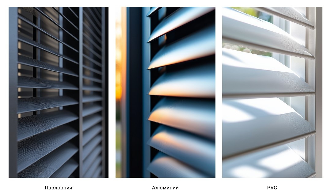 Примеры шаттерсов из различных материалов