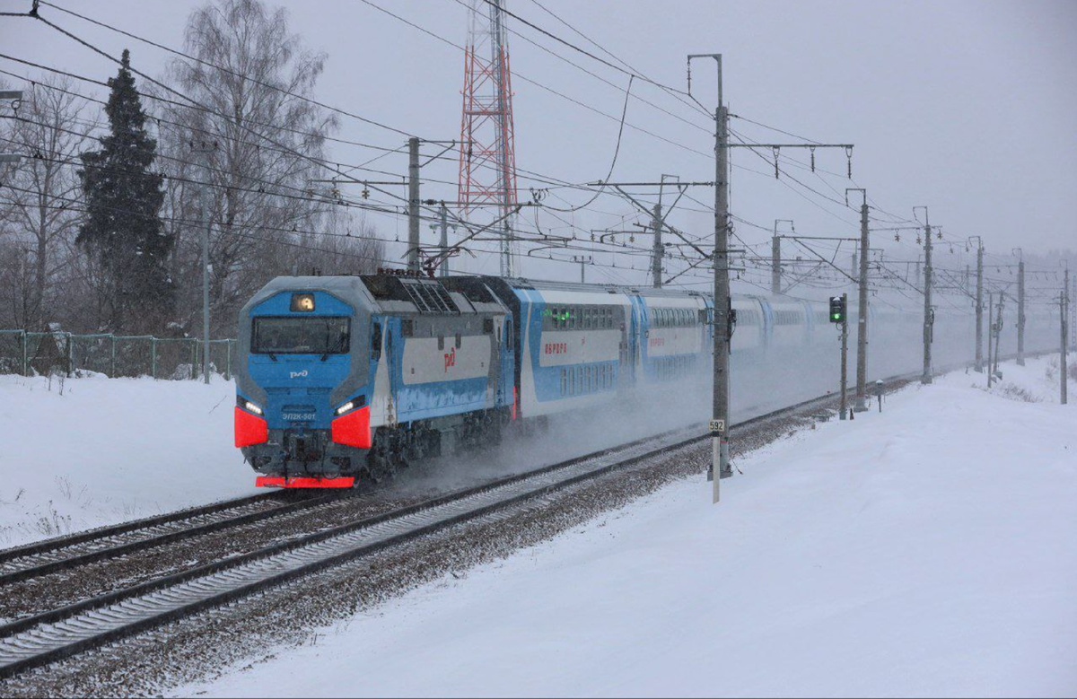 Аврора в пути. Фото - ОЖД