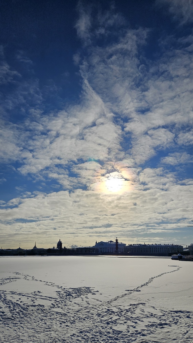 Вид на Стрелку Васильевского острова (фотография автора).