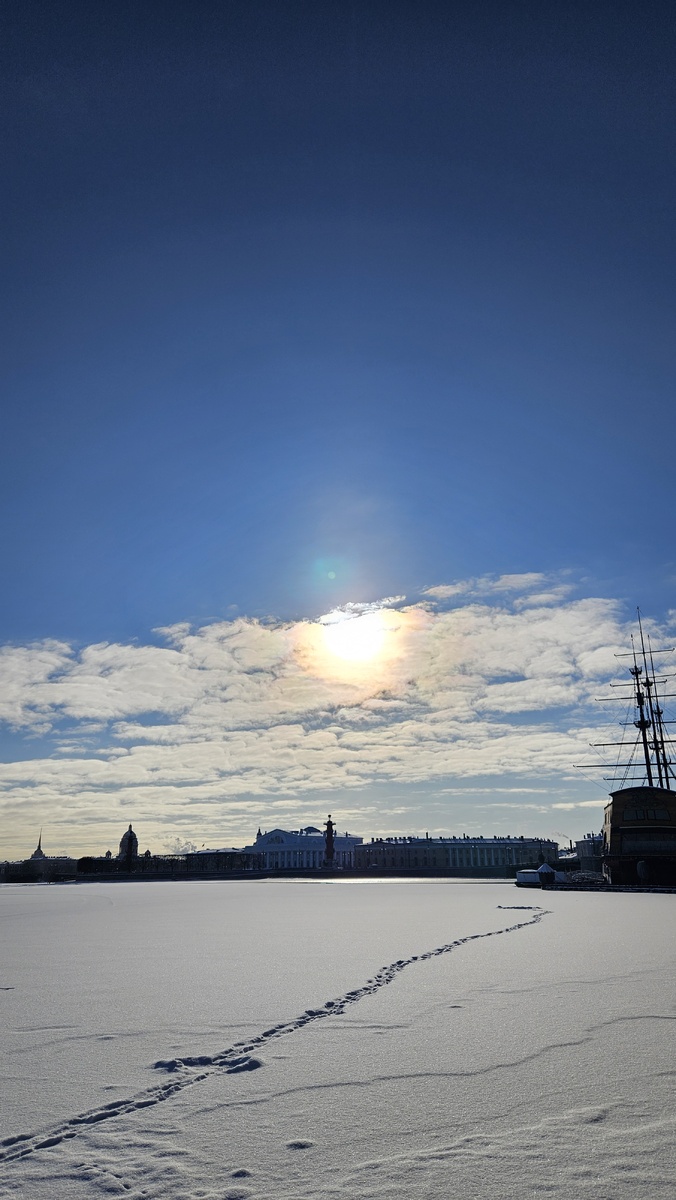 Вид на Стрелку Васильевского острова (фотография автора).