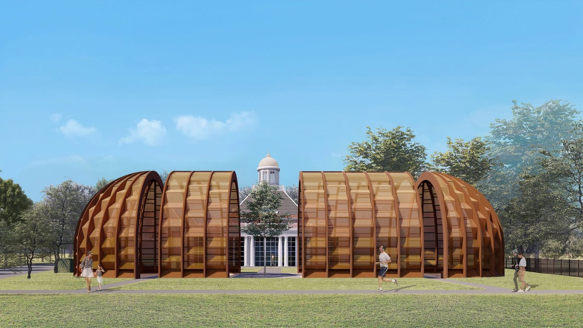 Проект павильона Serpentine 2025 года, архитектор Марина Табассум
