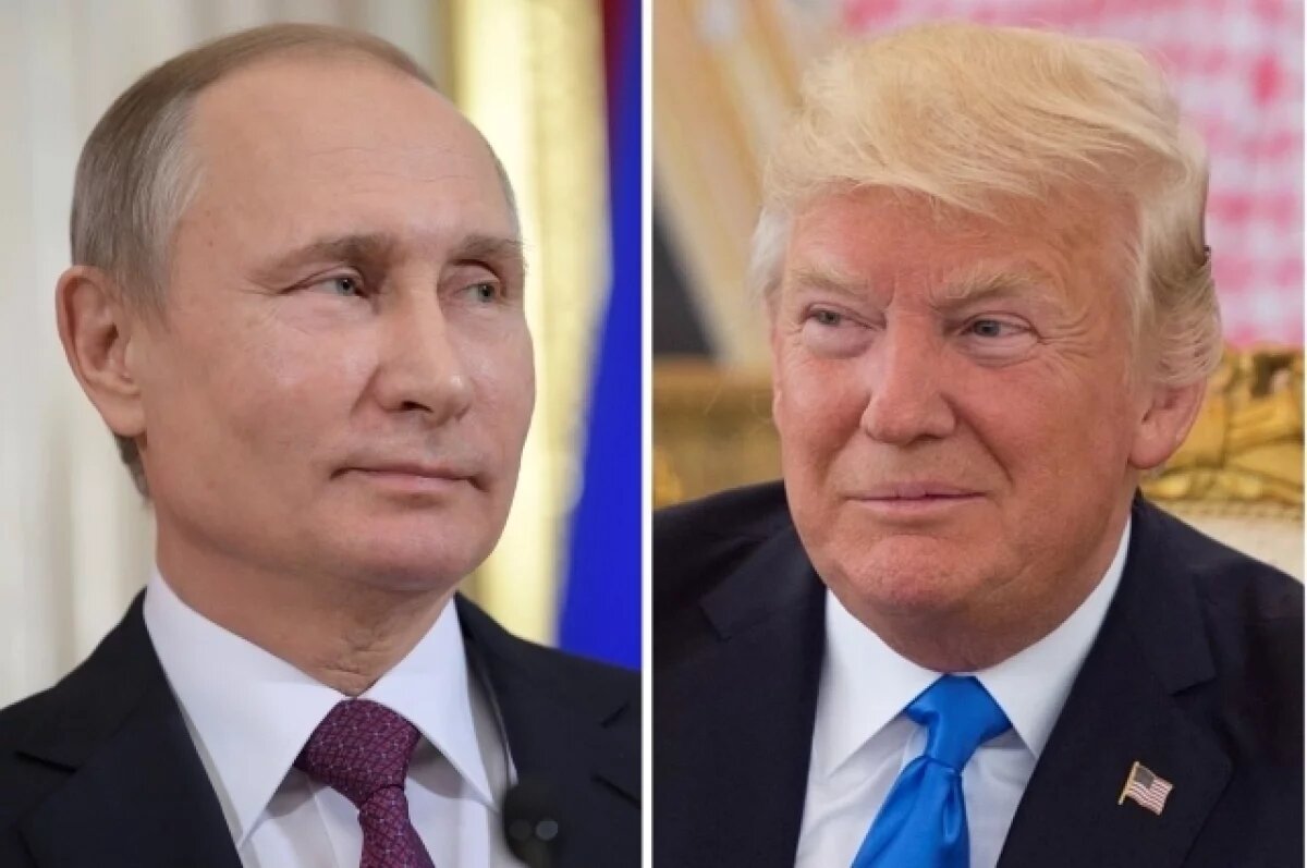   Президент России Владимир Путин и президент США Дональд Трамп.
