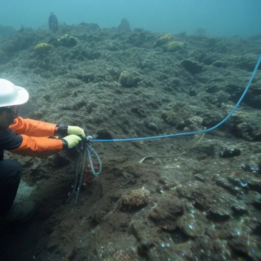 Прокладка монтажного кабеля в море