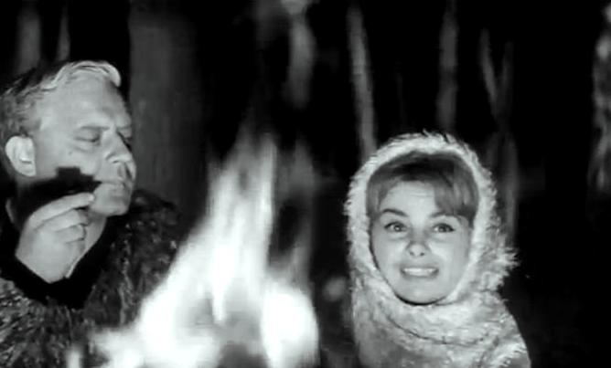 С Ю. Визбором в фильме "Июльский дождь", 1966 год