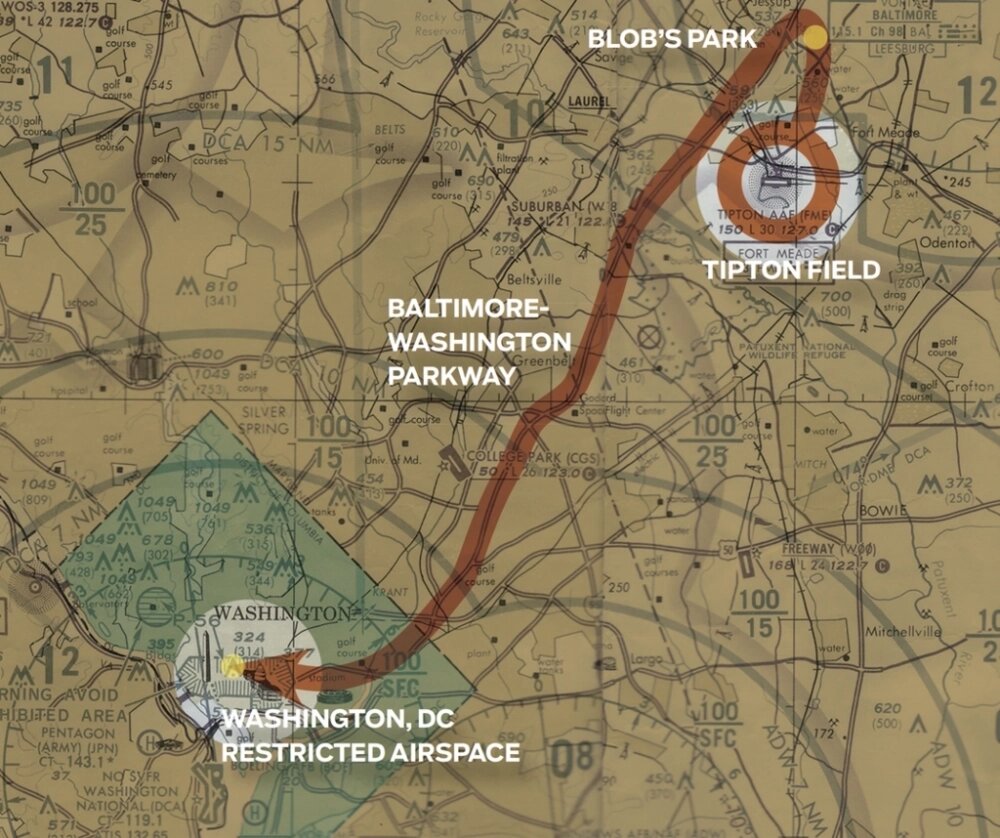    Карта, показывающая маршрут, по которому двигался Престон. Фото: Commons.wikimedia.org