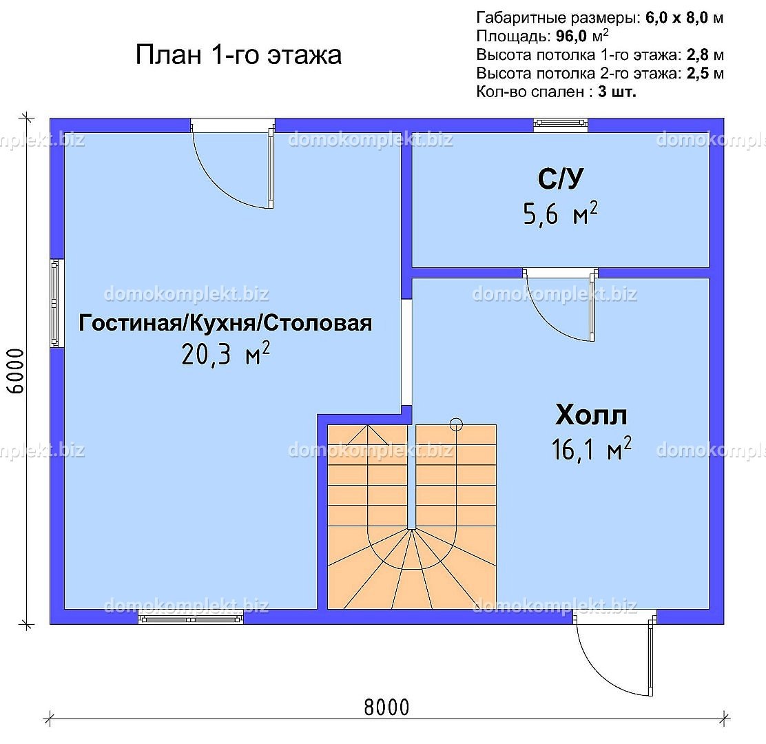 План 1-го этажа