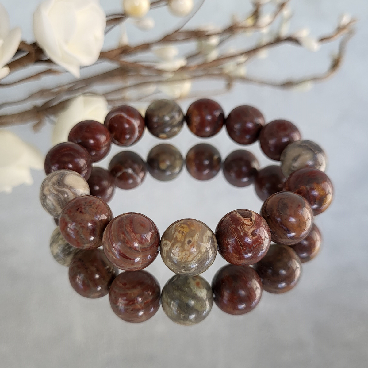 браслет из агата цветочного