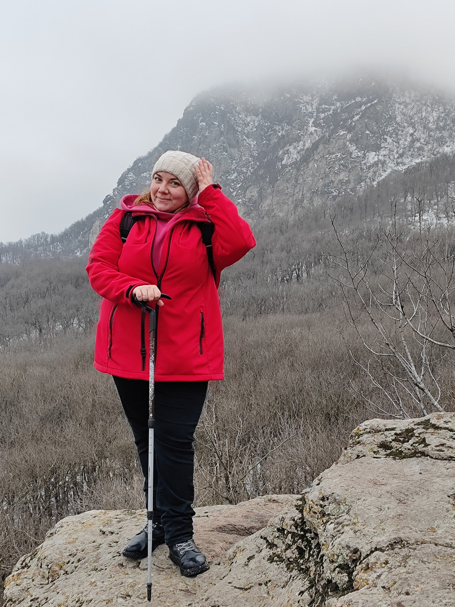 Автор на Селитряных скалах (февраль 2025 года)