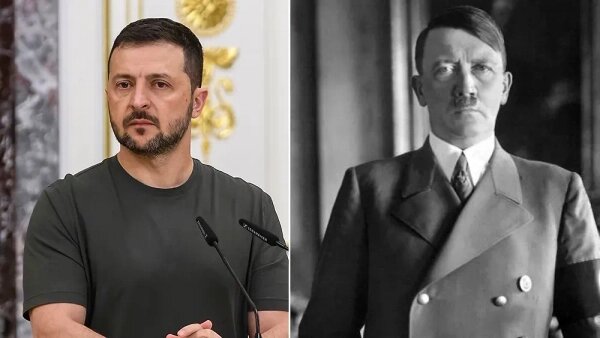 Зеленский и Гитлер. Обложка © Shutterstock / FOTODOM / paparazzza, © Wikipedia / Генрих Гофман