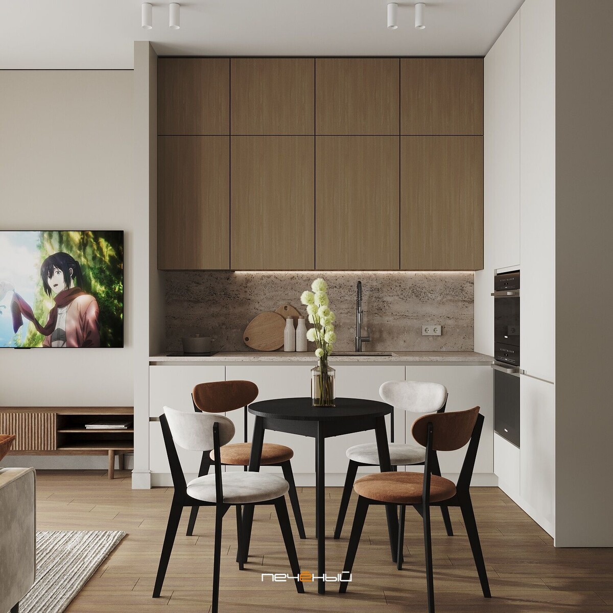 Дизайн кухни-гостиной