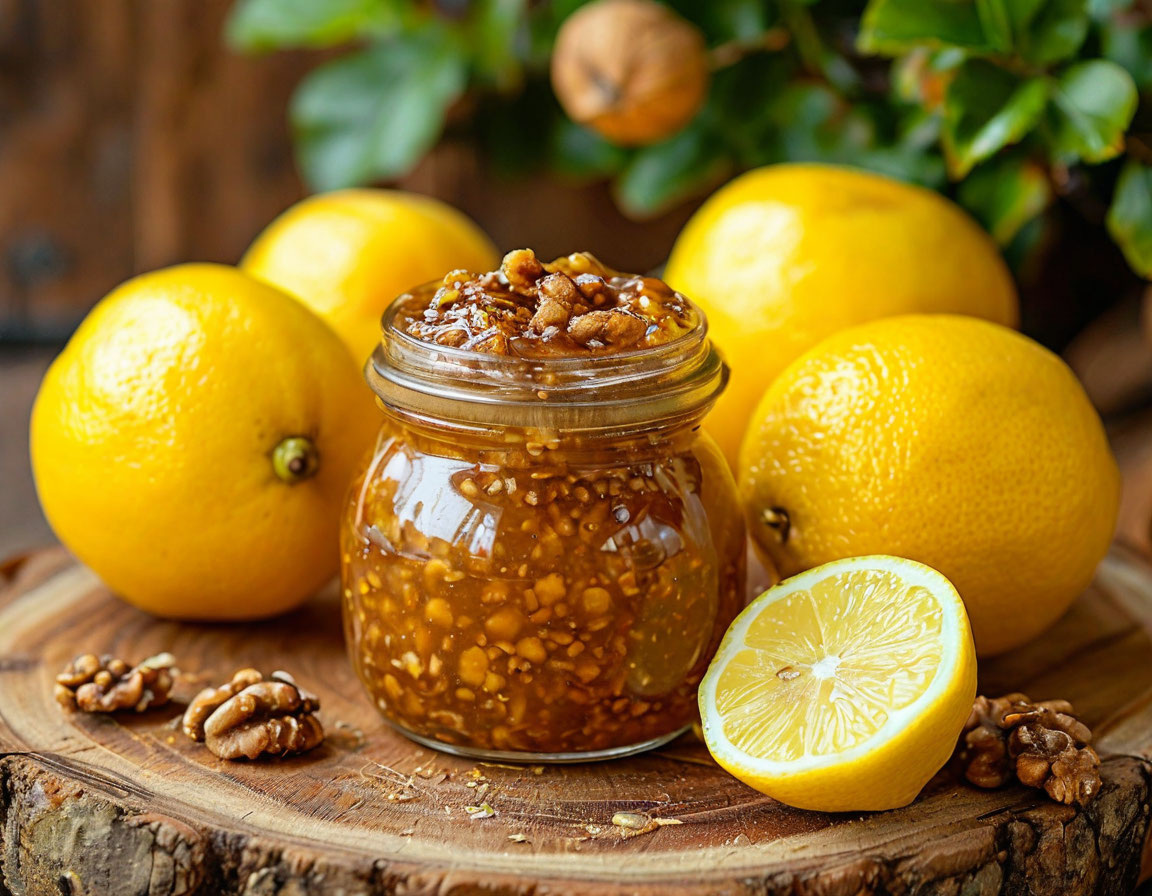 Варенье из айвы, грецких орехов и лимона