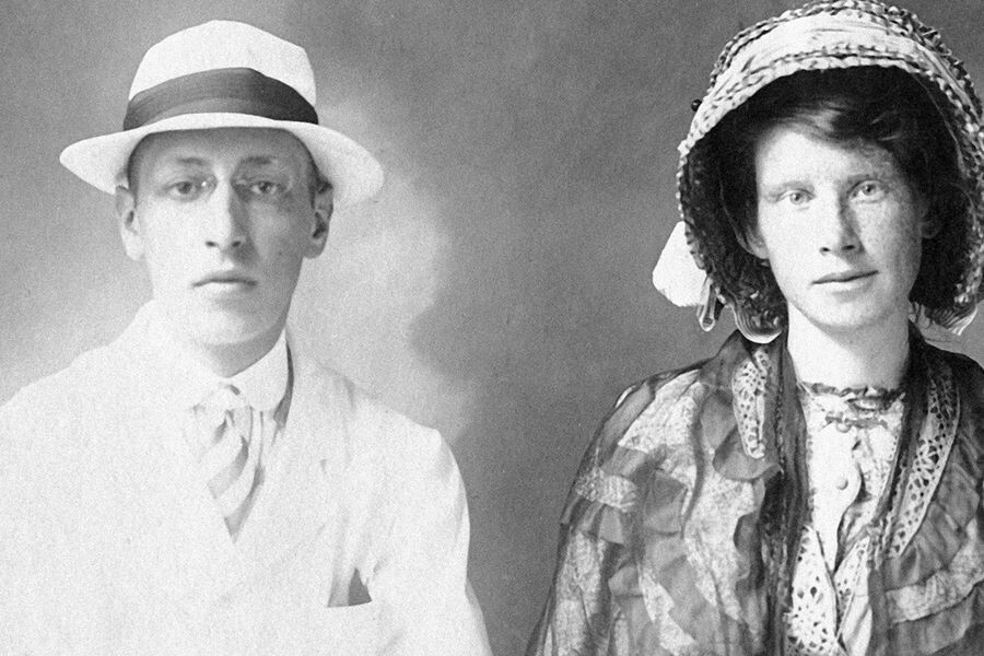 Игорь Стравинский и его жена Екатерина