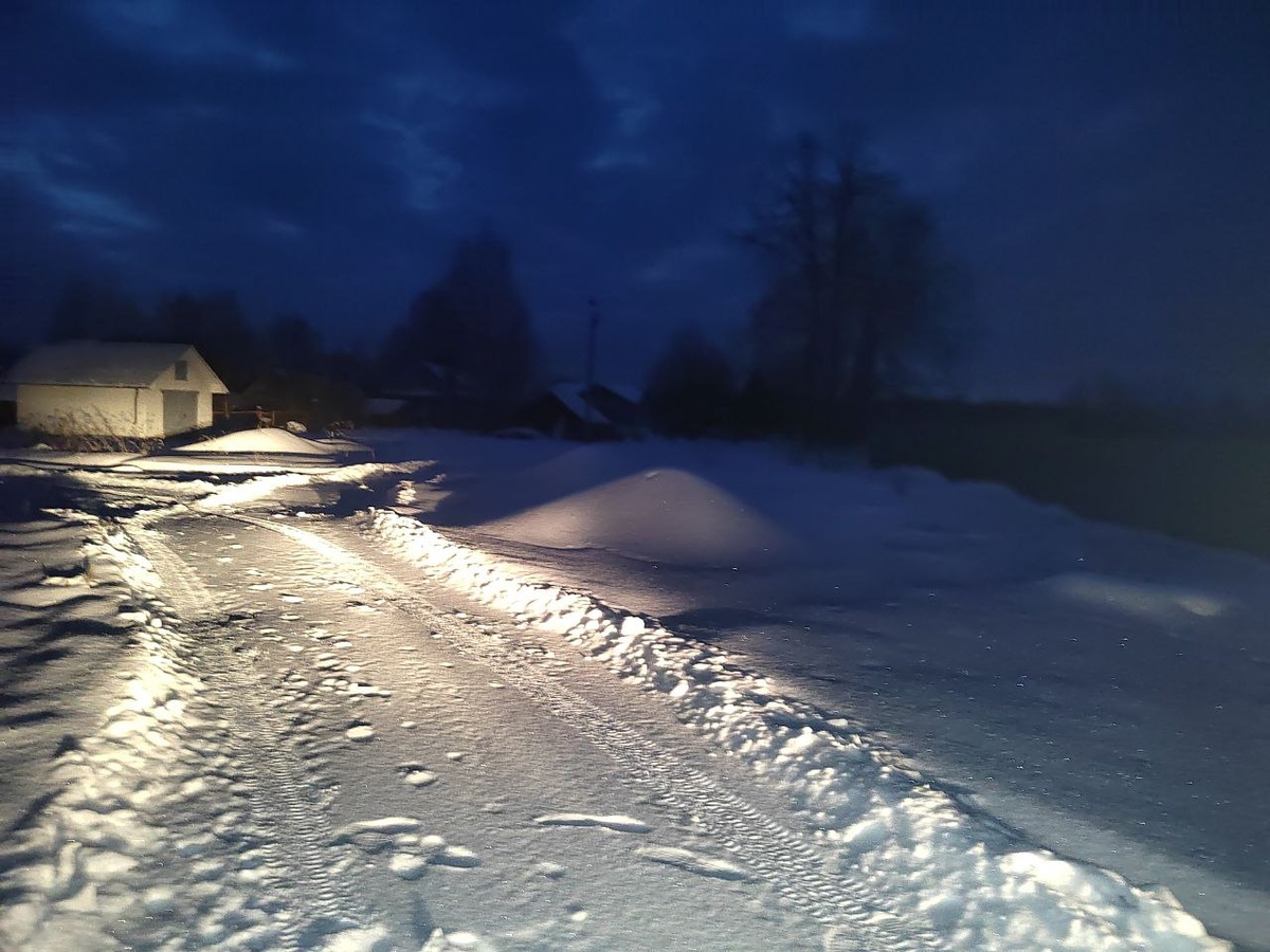 Вот собственно весь снег, хотя обычно сугробы метровые