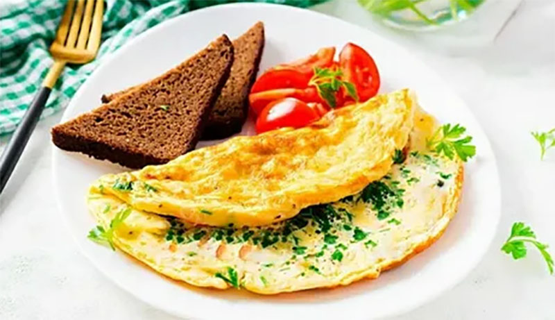 Омлет с зеленью
