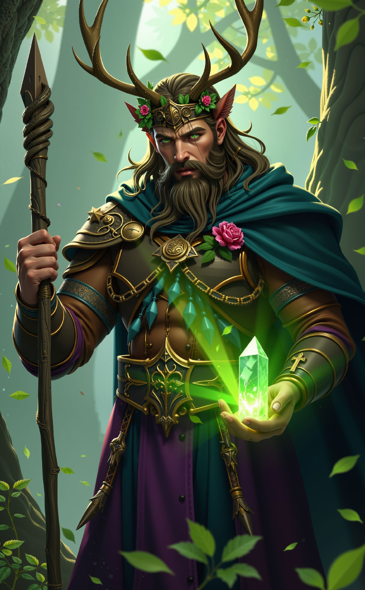 Маг-друид — хранитель древних лесов, сливающийся с природой. Его сила — в корнях земли и шепоте ветра.