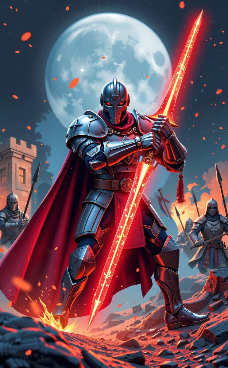 Маг-крестоносец — воин света с мечом, закованным в руны. Его вера сжигает тьму, а доспехи сияют магией тамплиеров.