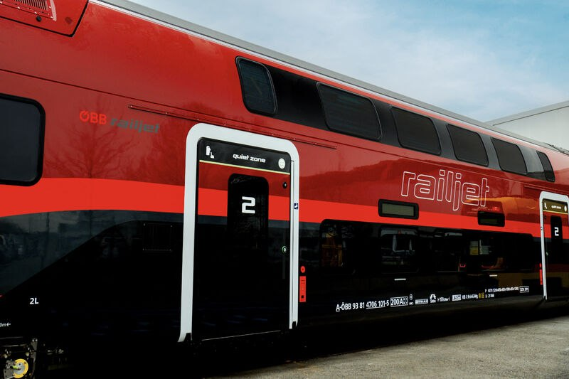 Вагон двухэтажного поезда Stadler KISS для Railjet. Источник: ÖBB