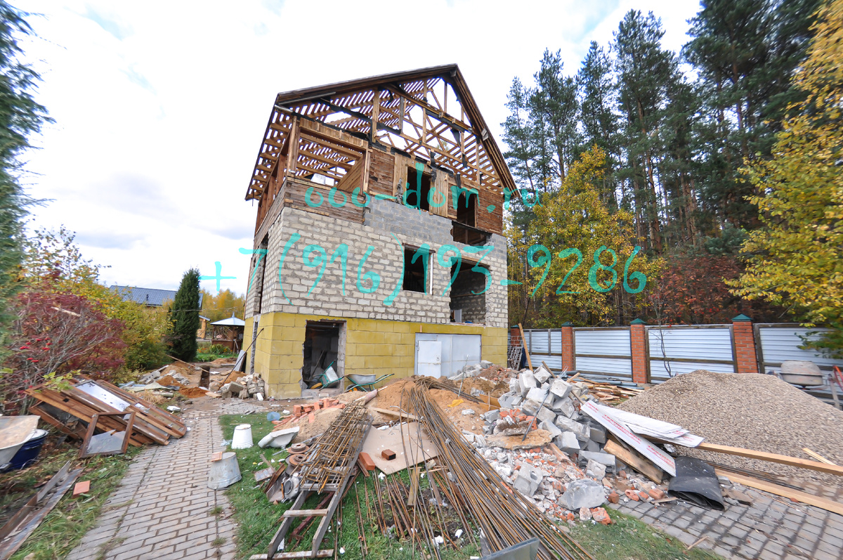 Процесс реконструкции дачного дома